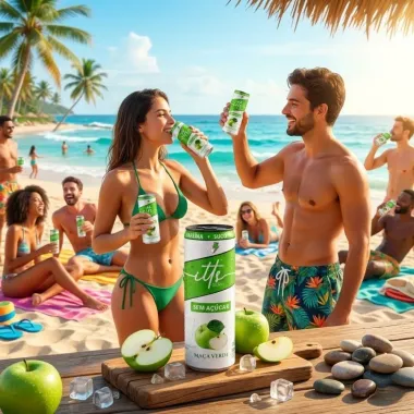 Energ&eacute;tico Itts Sero Ma&ccedil;a Verde Sem A&ccedil;&uacute;car 473ml