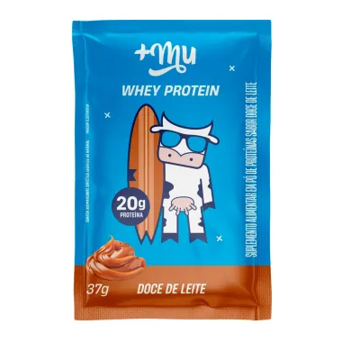 Whey Protein Mais Mu Sabor Doce de Leite com 20g de Prote&iacute;na Sach&ecirc; 37g