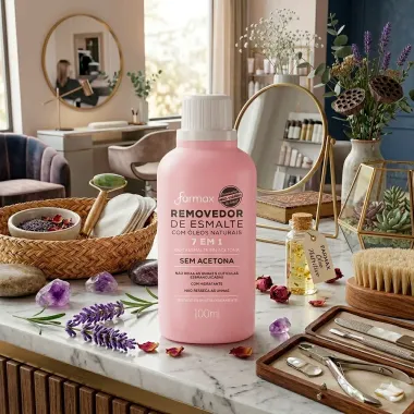 Removedor de Esmalte Farmax com &Oacute;leos Naturais 7 em 1 Sem Acetona 100ml