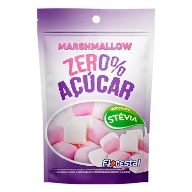 Marshmallow Florestal Zero A&ccedil;&uacute;car Ado&ccedil;ado com St&eacute;via 70g