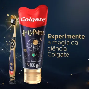 Creme Dental Infantil Colgate Harry Potter Caldeir&atilde;o Borbulhante Sabor Bubble Fruit 100g