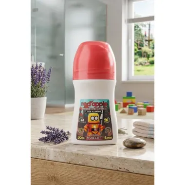 Desodorante Infantil Red Apple Robert  Roll-on Sem Alum&iacute;nio + 8 Anos 50ml