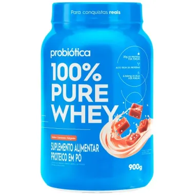 100% Pure Whey Probi&oacute;tica Sabor Caramelo Salgado 900g