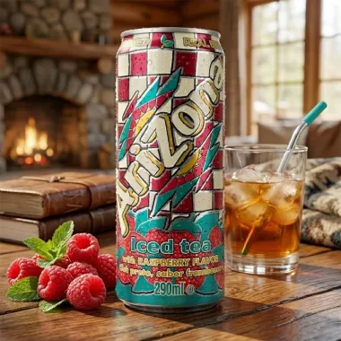 Ch&aacute; Preto Arizona Iced Tea Sabor Framboesa 290ml