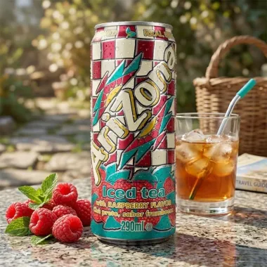 Ch&aacute; Preto Arizona Iced Tea Sabor Framboesa 290ml