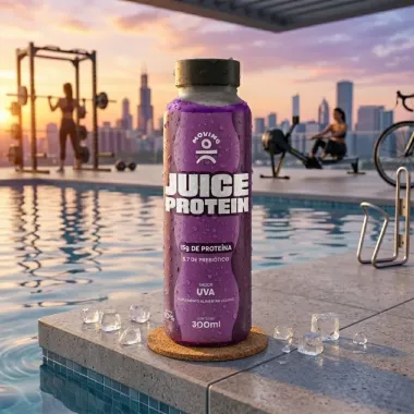 Juice Protein Moving 15g de Prote&iacute;na Sabor Uva 300ml