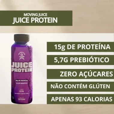 Juice Protein Moving 15g de Prote&iacute;na Sabor Uva 300ml