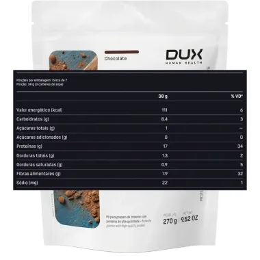 Protein Brownie Dux Human Sabor Chocolate 270g