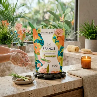 Sabonete L&iacute;quido Francis Brasilidades Capim Lim&atilde;o Refil 200ml