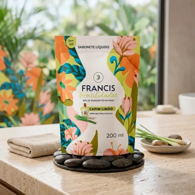 Sabonete L&iacute;quido Francis Brasilidades Capim Lim&atilde;o Refil 200ml