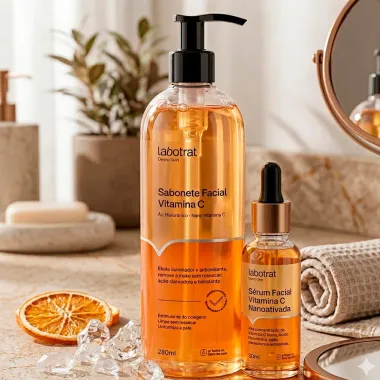 Sabonete Facial Vitamina C Labotrat DermoSkin para Todo os Tipos de Pele 280ml