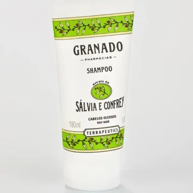 Shampoo Granado Terrapeutics S&aacute;lvia e Confrey para Cabelos Oleosos 180ml