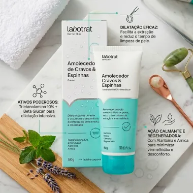 Amolecedor de Cravos e Espinhas Creme Labotrat DermoSkin Facial e Corporal 50g