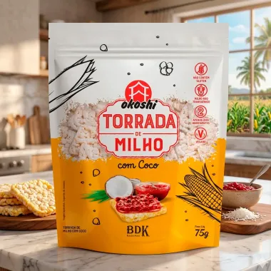 Torrada de Milho Okoshi com Coco Sach&ecirc; 75g