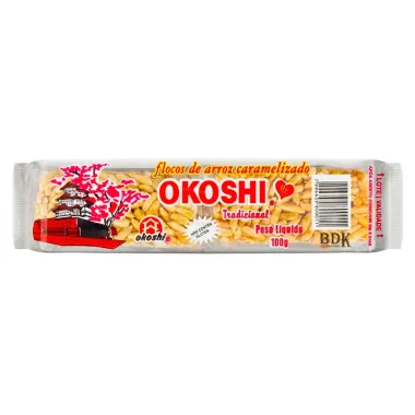 Flocos de Arroz Caramelizado Okoshi Tradicional 100g