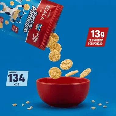 Snack +MU Sabor Queijo Scala Parmes&atilde;o Desidratado 25g