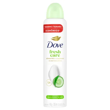 Desodorante Dove Fresh Care Pepino e Ch&aacute; Verde Aerosol Antitranspirante 250ml Tamanho Econ&ocirc;mico