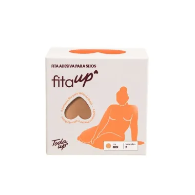 Fita Adesiva para Seios Toda Up Fita Up Cor Bege Tamanho P