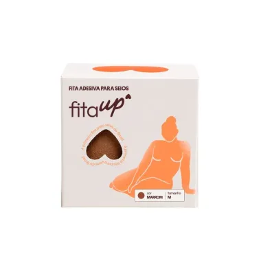 Fita Adesiva para Seios Fita Up Cor Marrom Tamanho M