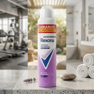 Desodorante Rexona Active Emotion Dry Aerosol Antitranspirante 72h 250ml Tamanho Econ&ocirc;mico