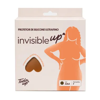 Protetor de Silicone Ultrafino para Mamilo Invisible Up Toda Up Tamanho P Cor Avel&atilde;