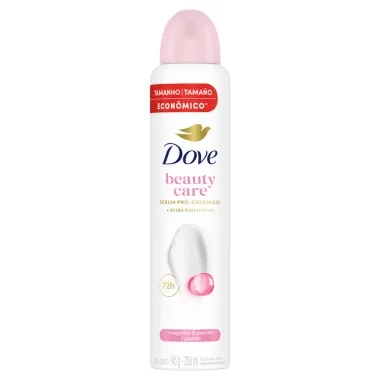 Desodorante Dove Beauty Care Magn&oacute;lia e Jasmin Aerossol Antitranspirante 250ml Tamanho Econ&ocirc;mico