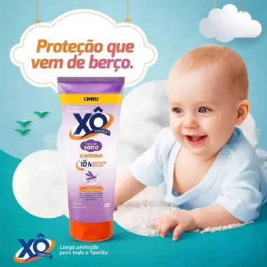 Gel Repelente de Insetos Infantil X&ocirc; Inseto Hora do Sono Icaridina 95g