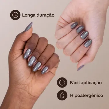 Esmalte Risqu&eacute; Mist&eacute;rios do Inverno Tempestade de Cristal Cobertura com Efeito 9ml