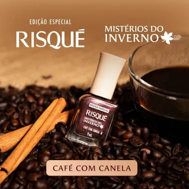 Esmalte Risqu&eacute; Mist&eacute;rios do Inverno Caf&eacute; com Canela Met&aacute;lico 9ml