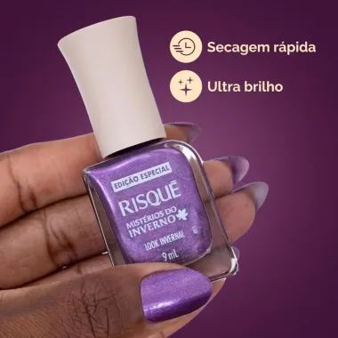Esmalte Risqu&eacute; Mist&eacute;rios do Inverno Look Invernal Met&aacute;lico 9ml