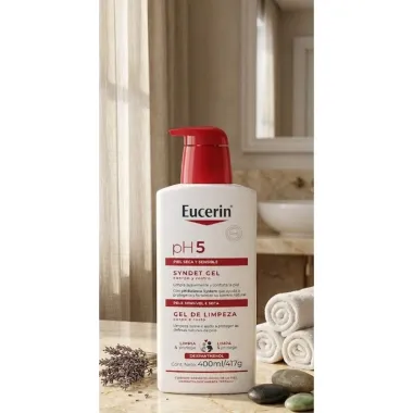 Gel de Limpeza Corpo e Rosto Eucerin Ph5 Pele Seca e Sens&iacute;vel 400ml