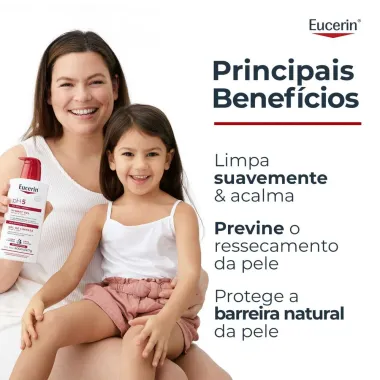 Gel de Limpeza Corpo e Rosto Eucerin Ph5 Pele Seca e Sens&iacute;vel 400ml