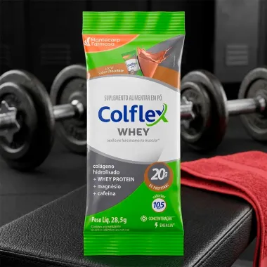 Whey Colflex com 20g de Prote&iacute;nas Sabor Chocolate Sach&ecirc; 28,5g