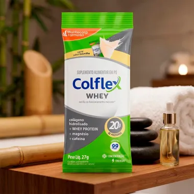 Whey Colflex com 20g de Prote&iacute;na Sabor Baunilha Sach&ecirc; 28,5g
