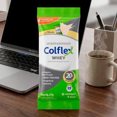 Whey Colflex com 20g de Prote&iacute;na Sabor Baunilha Sach&ecirc; 28,5g