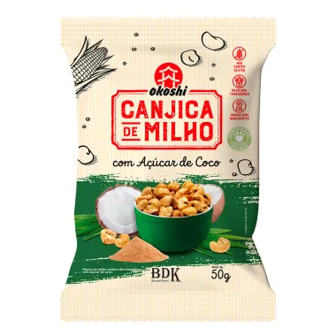 Canjica de Milho Okoshi com A&ccedil;&uacute;car de Coco 50g