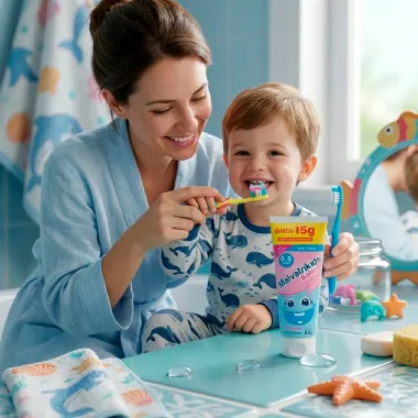 Gel Dental Malvatrikids Baby 0 a 5 Anos Sem Fl&uacute;or Sabor Tutti-Frutti Antic&aacute;rie 85g