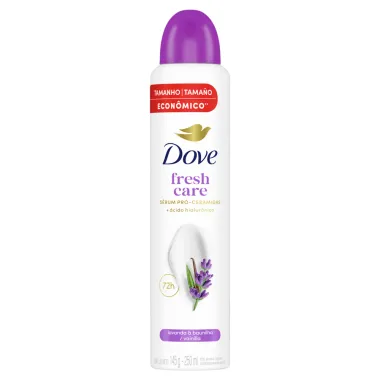 Desodorante Dove Fresh Care Lavanda e Baunilha Aerosol Antitranspirante 250ml Tamanho Fam&iacute;lia