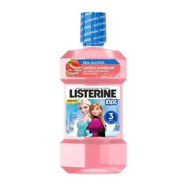 Enxaguante Bucal Listerine Kids sem &Aacute;lcool Melancia Suave Frozen com 250ml