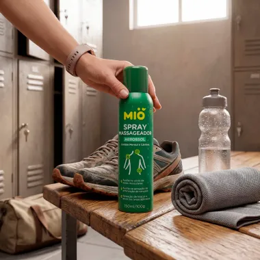 Spray Massageador Mi&oacute; Aerossol com Mentol e C&acirc;nfora 150ml