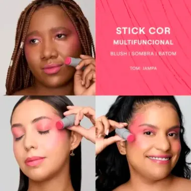Kit Stick Multifuncional Boca Rosa Cor GYN e JAMPA 2 Unidades de 6g cada