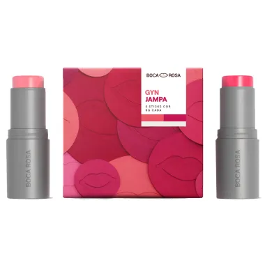 Kit Stick Multifuncional Boca Rosa Cor GYN e JAMPA 2 Unidades de 6g cada