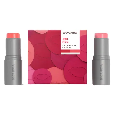 Kit Stick Multifuncional Boca Rosa Cor JERI e GYN 2 Unidades de 6g cada
