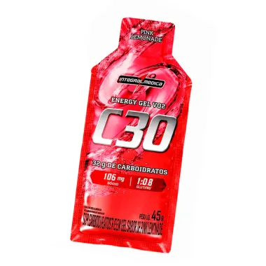 Gel de Carboidrato Integralmedica Energy Gel VO2 C30 Sabor Pink Lemonade 45g