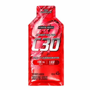 Gel de Carboidrato Integralmedica Energy Gel VO2 C30 Sabor Pink Lemonade 45g