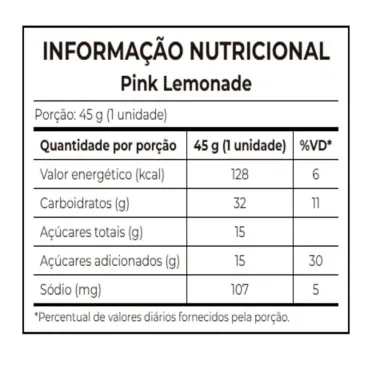 Gel de Carboidrato Integralmedica Energy Gel VO2 C30 Sabor Pink Lemonade 45g