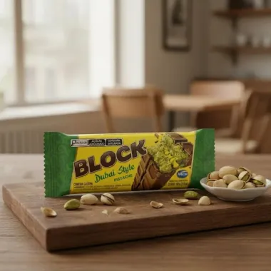 Chocolate Arcor Block Dubai Style Sabor Pistache 165g