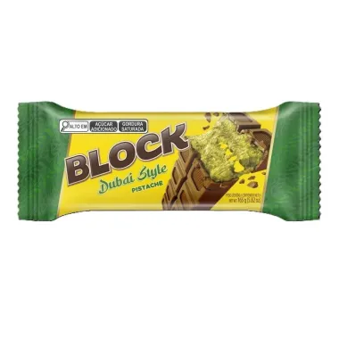 Chocolate Arcor Block Dubai Style Sabor Pistache 165g
