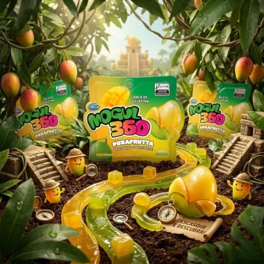 Bala de Gelatina Arcor Mogul 360 Puxa Frutta Sabor Manga 26g