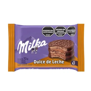 Alfajor Milka Sabor Dulce de Leche 70g